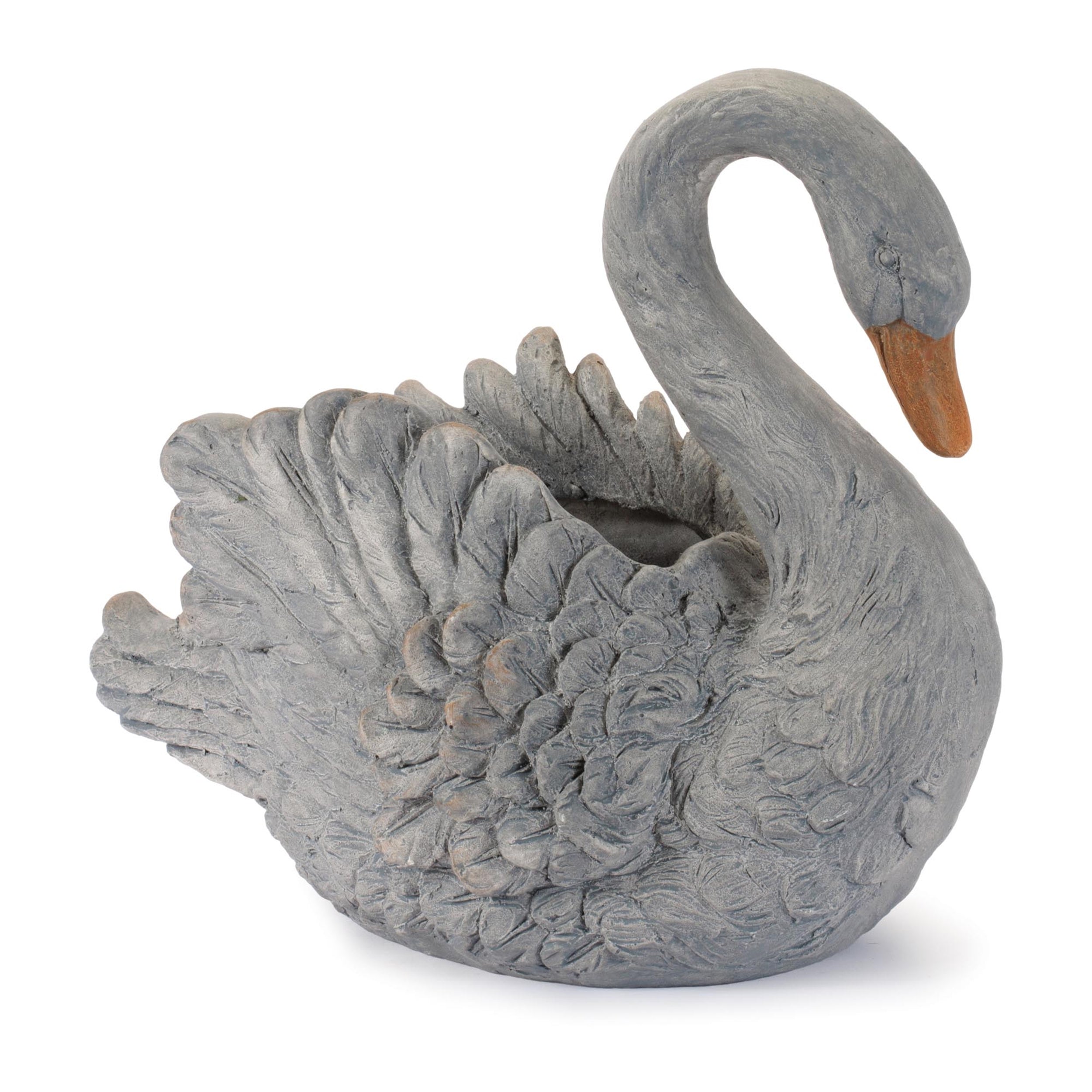 Rustic Swan Planter – Farmhouse Resin Flower Pot for Indoor & Outdoor Decor