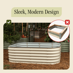 Gro Rite Metal Raised Garden Bed Kit No Tools Needed