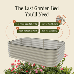 Gro Rite Metal Raised Garden Bed Kit No Tools Needed