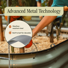 Gro Rite Metal Raised Garden Bed Kit No Tools Needed