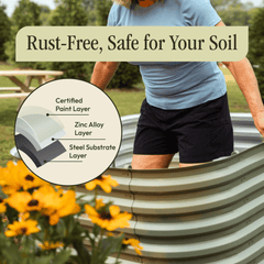 Gro Rite Metal Raised Garden Bed Kit No Tools Needed