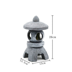 Solar-Powered Zen Garden Decor: Pagoda Lanterns & Statues