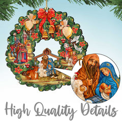 Garden Serenity Cross Wooden Ornaments by G. DeBrekht Easter Spring Décor - 8688168