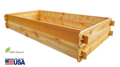 Gardens Raised Bed Kit Double Deep Cedar Planter