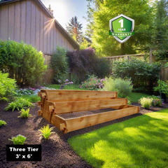 Timberlane Gardens Raised Bed Kit Cedar 3 Tier Planter