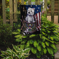 Westie Little Drummer Boy USA Garden Flag – Decorative Outdoor Yard Flag PPP3129GF