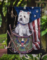 Westie Little Drummer Boy USA Garden Flag – Decorative Outdoor Yard Flag PPP3129GF