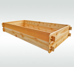 Gardens Raised Bed Kit Double Deep Cedar Planter