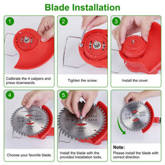 Rechargeable Electric Cordless Grass Trimmer with Alloy Saw Blade
